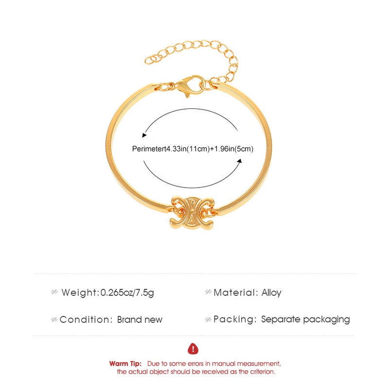 Vòng Tay Mạ Vàng Thời Trang Hàn Quốc Arc de Triomphe Chất Lượng Cao Cho Nữ