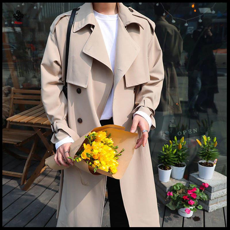 Chất lượng cao O kho C Áo Khoác Blazer nam a 'o ma' o ma ng to Nm Dáng Dài Qua Gối Phong Cách Hàn Quốc Thường Ngày Thời Trang Mùa Thu Mới