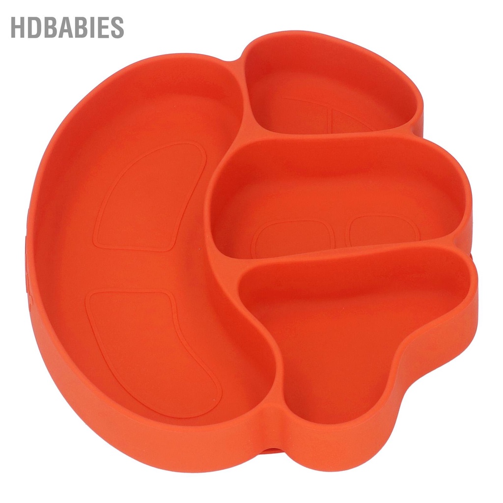 HDbabies Đĩa hút cho bé Thức ăn cấp silicone chia nhỏ có nắp đậy dành trẻ sơ sinh #4