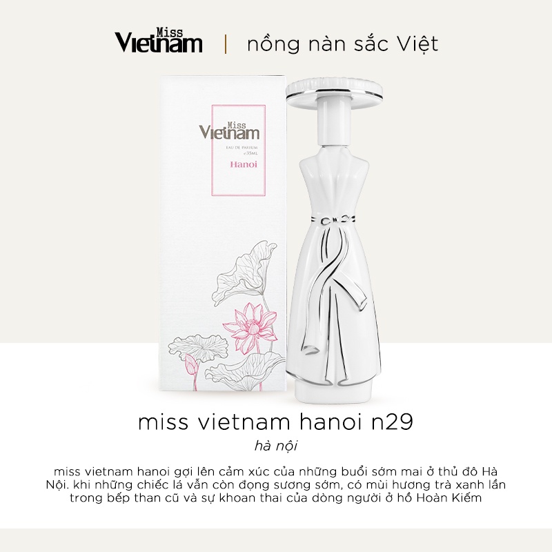 Nước Hoa Nữ Miss Việt Nam Hộp Sứ Trắng 35ml