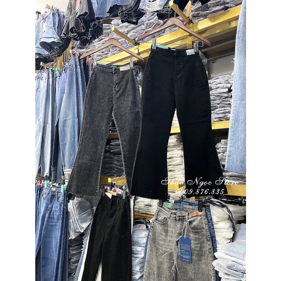 Quần jean lưng cao tag mạt ống bass