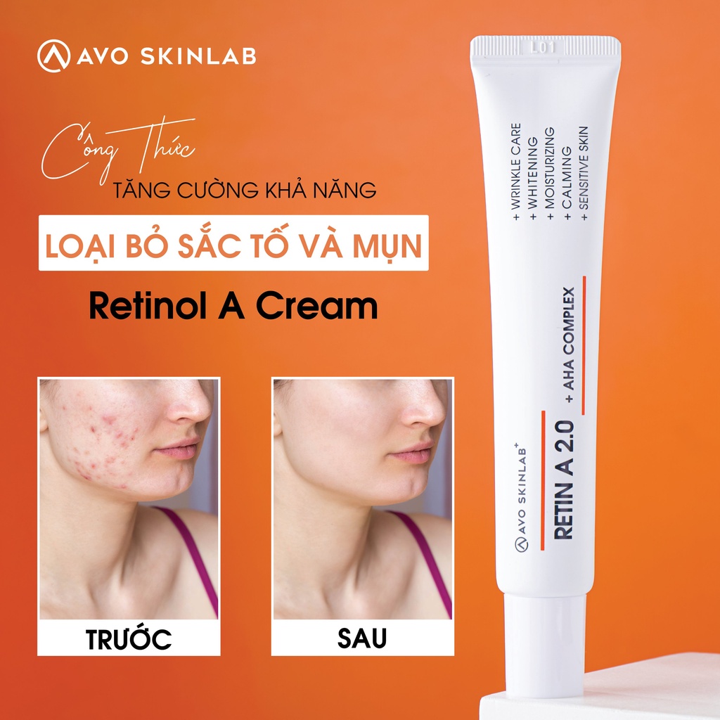 Kem dưỡng da chống lão hóa USOLAB RETIN 2% - Phục hồi da,làm sáng da Retin Avo Skinlab 30ml