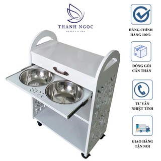 XE ĐẨY SPA GỖ CÓ NGĂN ĐỂ BÁT NƯỚC