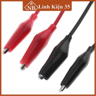 Dây nối kẹp cá sấu dài 1m (đầu kẹp từ sắt mạ chống han rỉ)