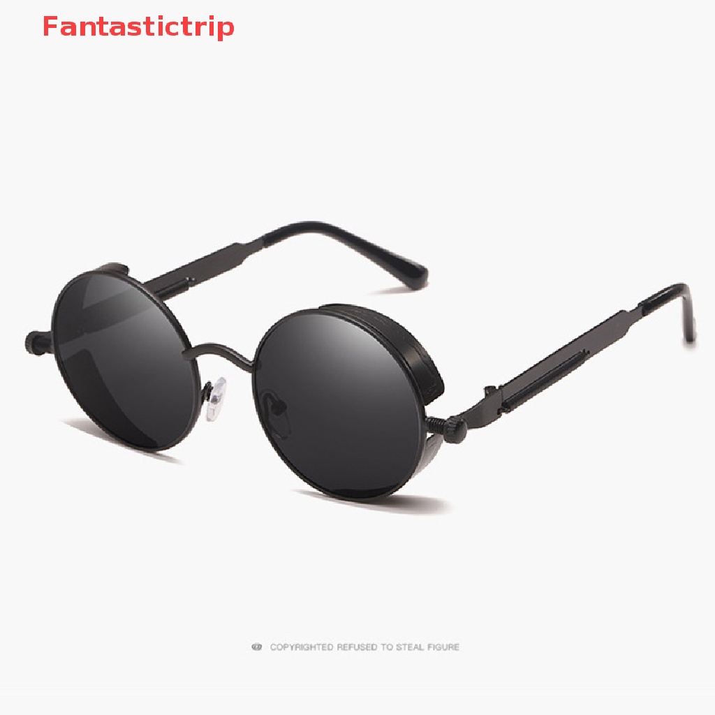 Kính Mát Gọng Kim Loại Tròn Phong Cách Gothic Cổ Điển Chất Lượng Cao Mới