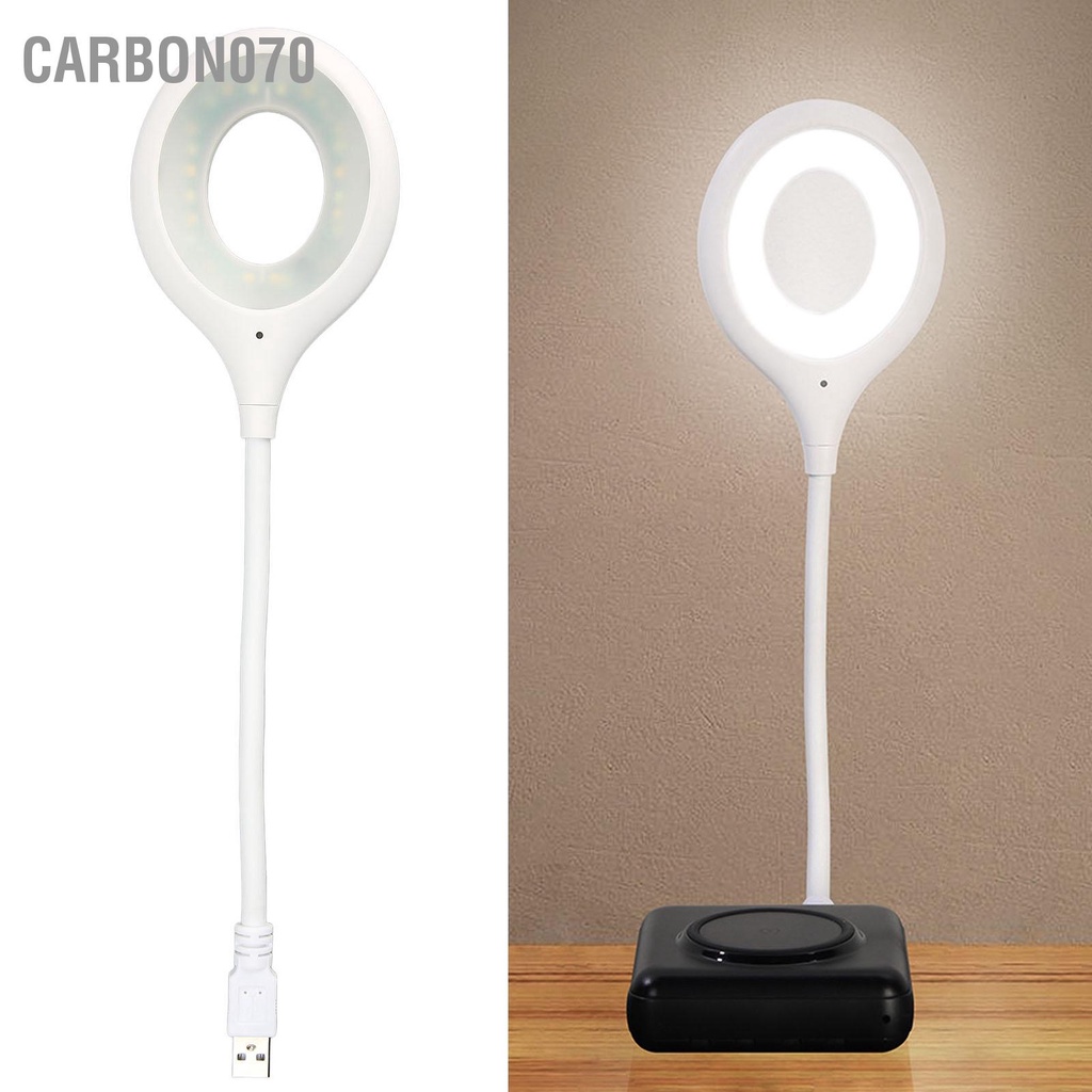 Carbon070 Đèn đọc sách bằng giọng nói USB 24 hạt LED Trí tuệ nhân tạo Điều khiển bàn cho du lịch gia đình