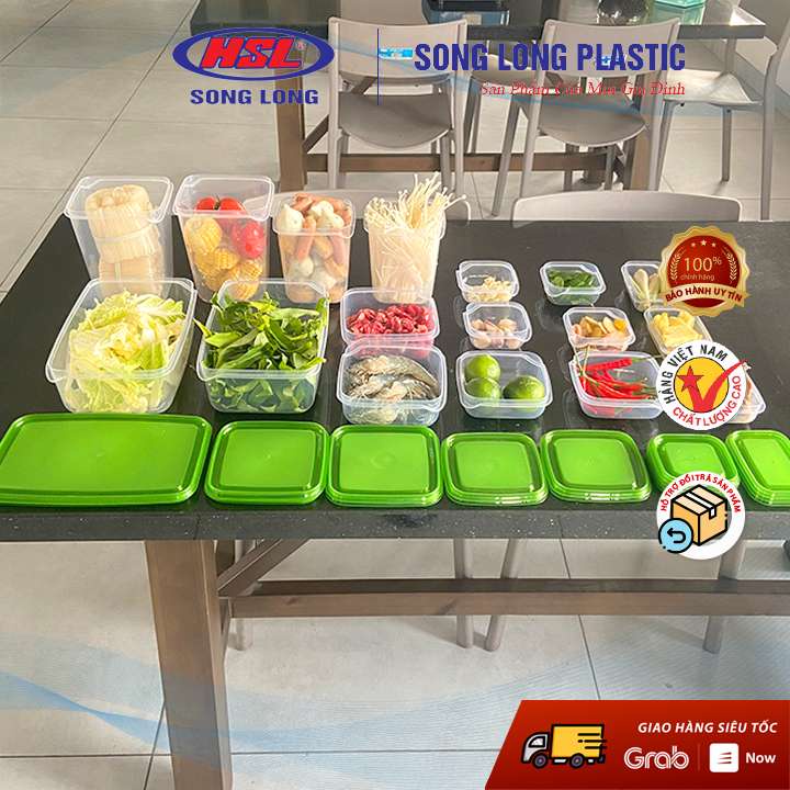 Bộ 17 hộp nhựa cao cấp đựng thực phẩm bảo quản tủ lạnh- 3089- Song Long