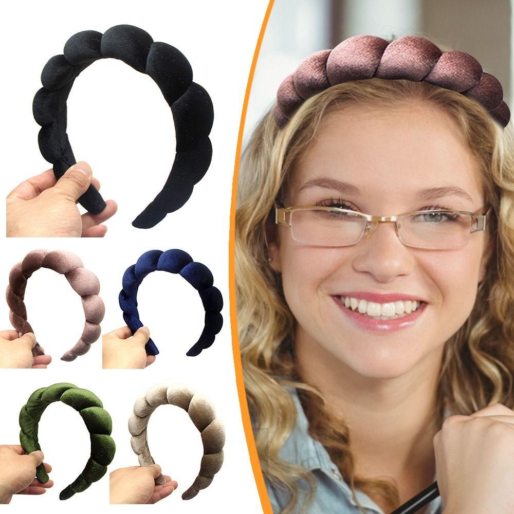 1 Băng Đô Cài Tóc Bằng Xốp Màu Sắc Trơn Thời Trang Cho Spa