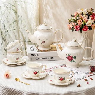 Bộ ấm trà sứ Hoa hồng Vintage phong cách Anh Quốc
