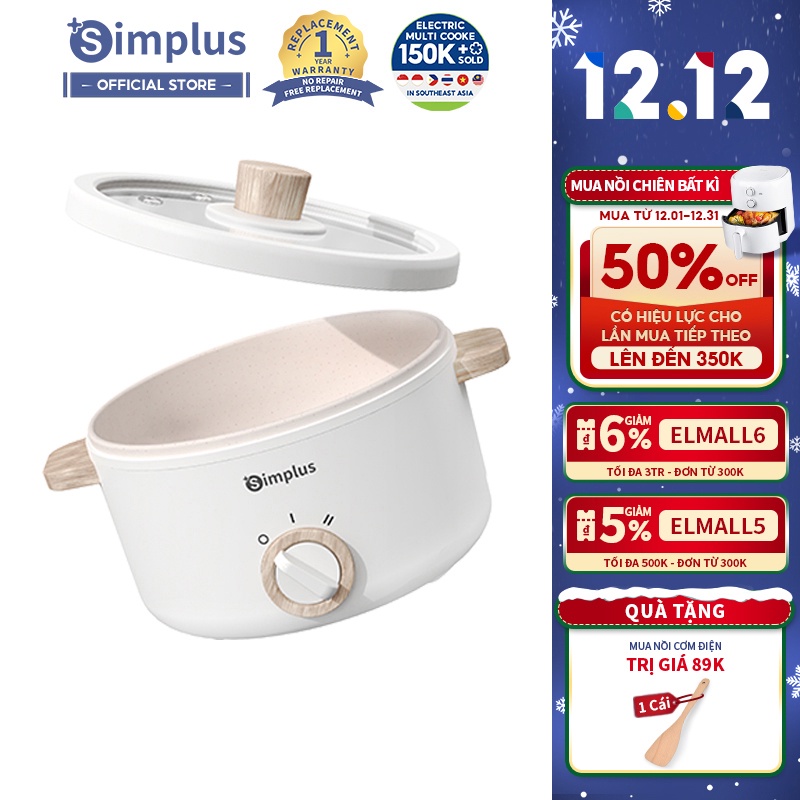 Nồi điện đa năng Simplus DZGH003 dung tích 1.5L điều chỉnh nhiệt độ