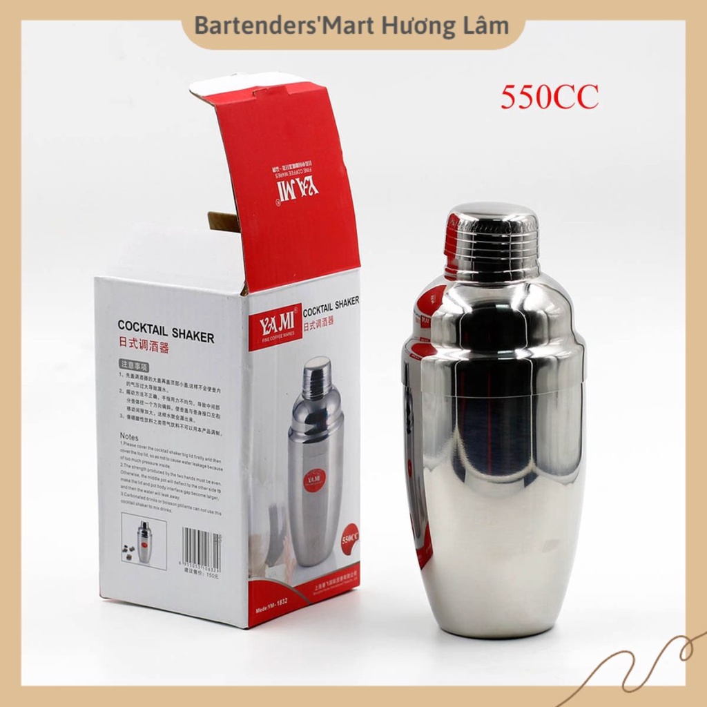 Bình Lắc inox yami Shaker 550ml