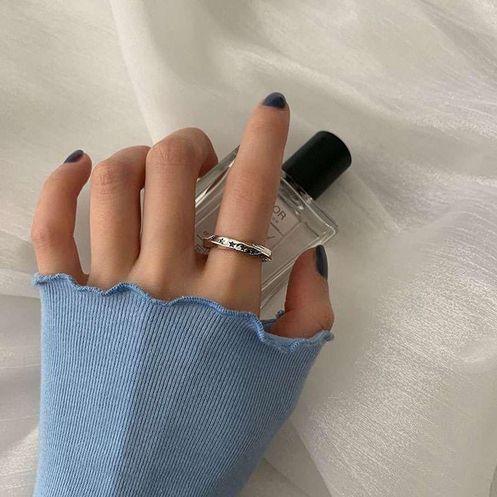 Nhẫn Kim Loại 26Ede Hình Ngôi Sao Phong Cách Hàn Quốc Cho Nữ