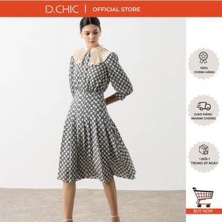 Váy sơ mi phối màu cổ dập ly d.chic ms: 2813188