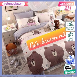 Set Chăn Ga Gối Poly Cotton Hàng Nhập Tổng Hợp
