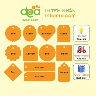 In Tag Giá, Mác Quần Áo Intemre.com Có Đục Lổ - Sl: 1000c Kích Thước Theo Yêu Cầu