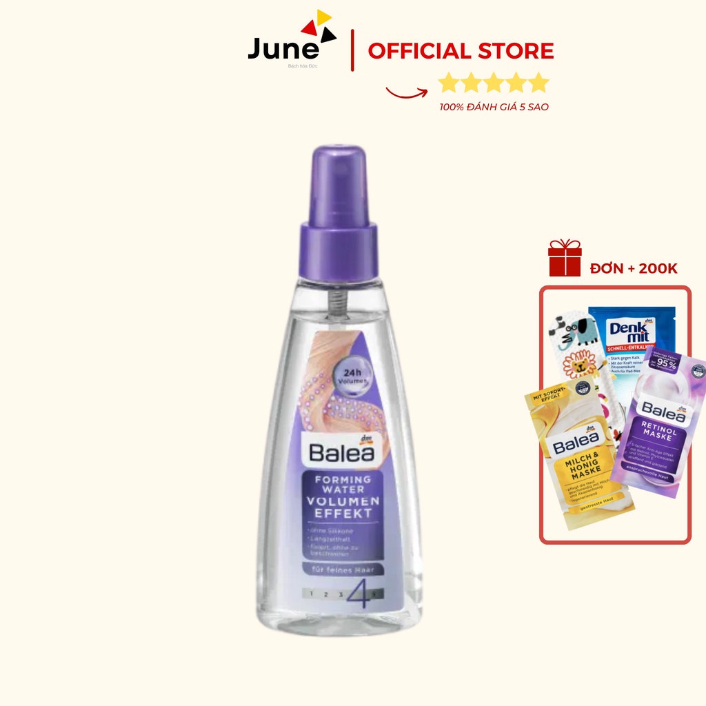 Nội địa Đức - Xịt phồng tóc, giữ nếp, tạo kiểu Balea Forming Water 150ml - hàng Đức chuẩn