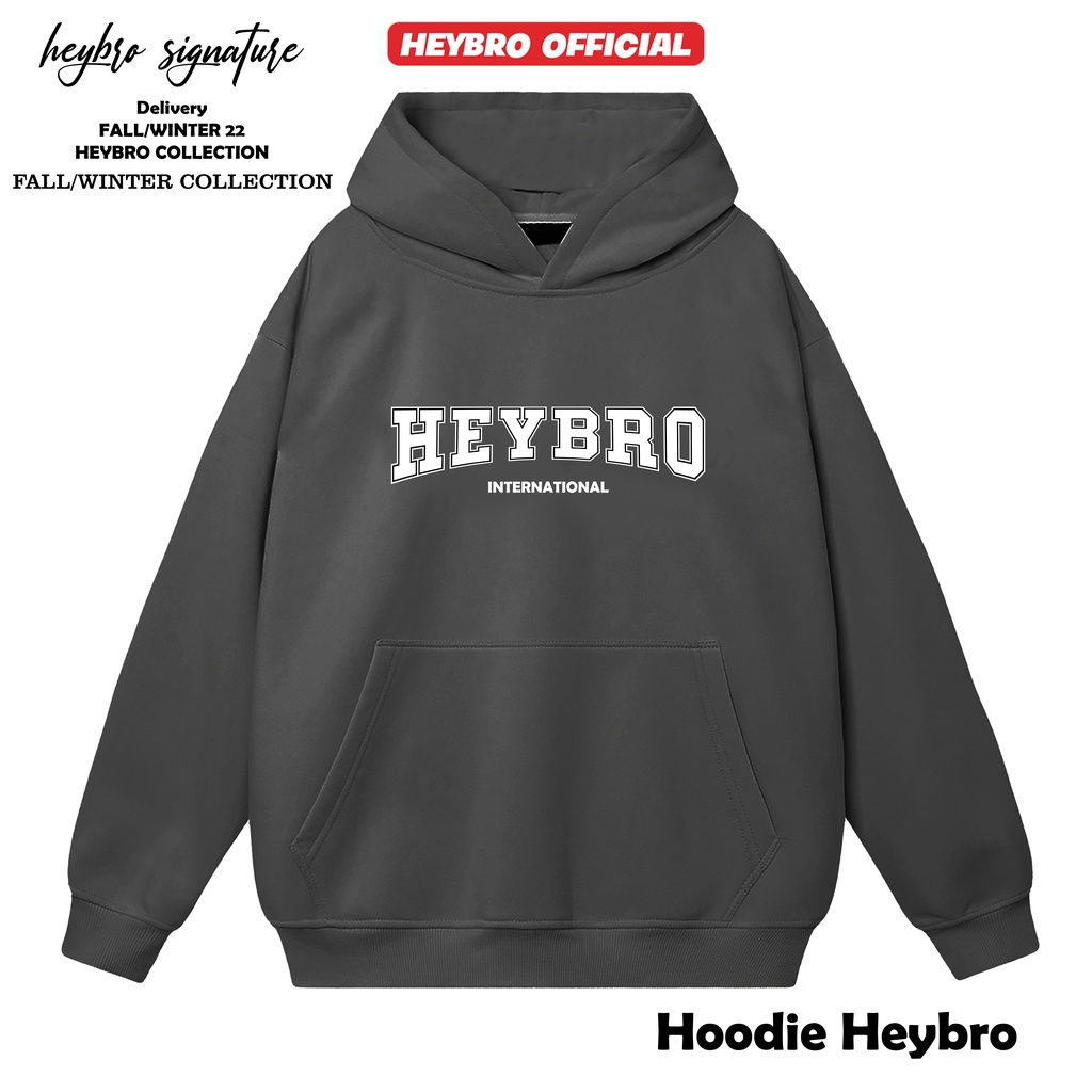 Áo hoodie nam / Hoodie Unisex nỉ bông cotton local brand HEYBRO nhiều màu