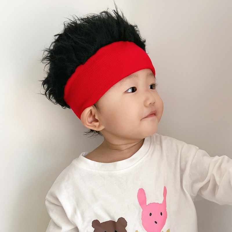 Mũ Gắn Tóc Giả Xoăn Siêu Dễ Thương Vui Nhộn Hợp Thời Trang Cho Bé Trai Và Gái