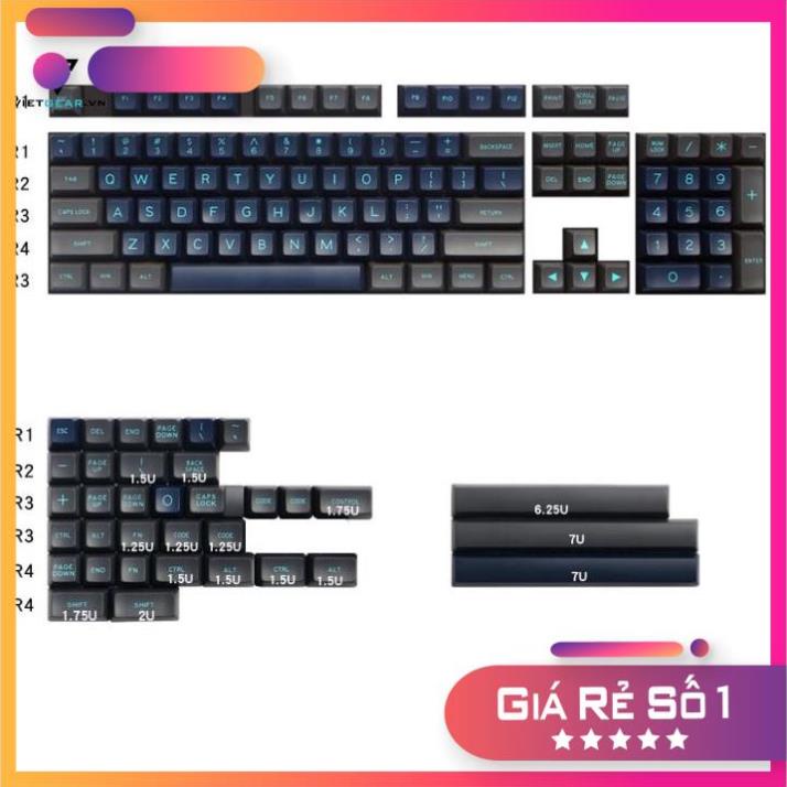 Bộ nút nhựa bàn phím cơ SA Maxkey Deep Sea 139 nút nhựa ABS 2 shot