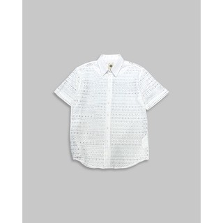 Áo sơ mi tay ngắn ninetyninetyone - white lace shirt