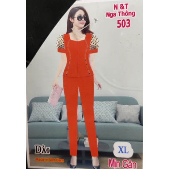 Bộ tay ngắn quần dài thun cotton mịn(CM),mịn gân(MG) dưới 60kg