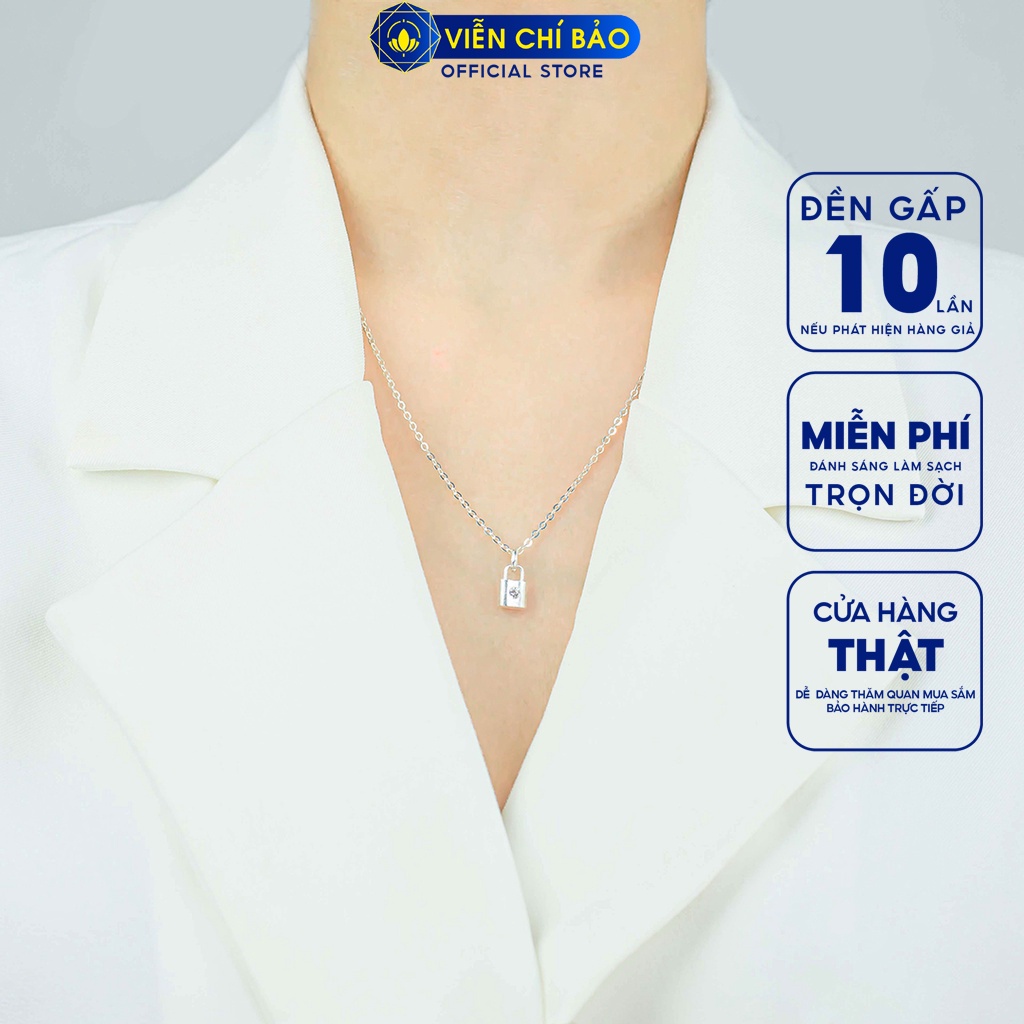Dây chuyền hình khoá chất liệu bạc 925 thời trang phụ kiện trang sức nữ Viễn Chí Bảo D400856