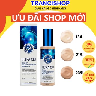 Kem nền Collagen Ultra X10 Cover Up Enough 100ml Hàn Quốc makeup phù hợp cho tất cả các loại da TRANCI