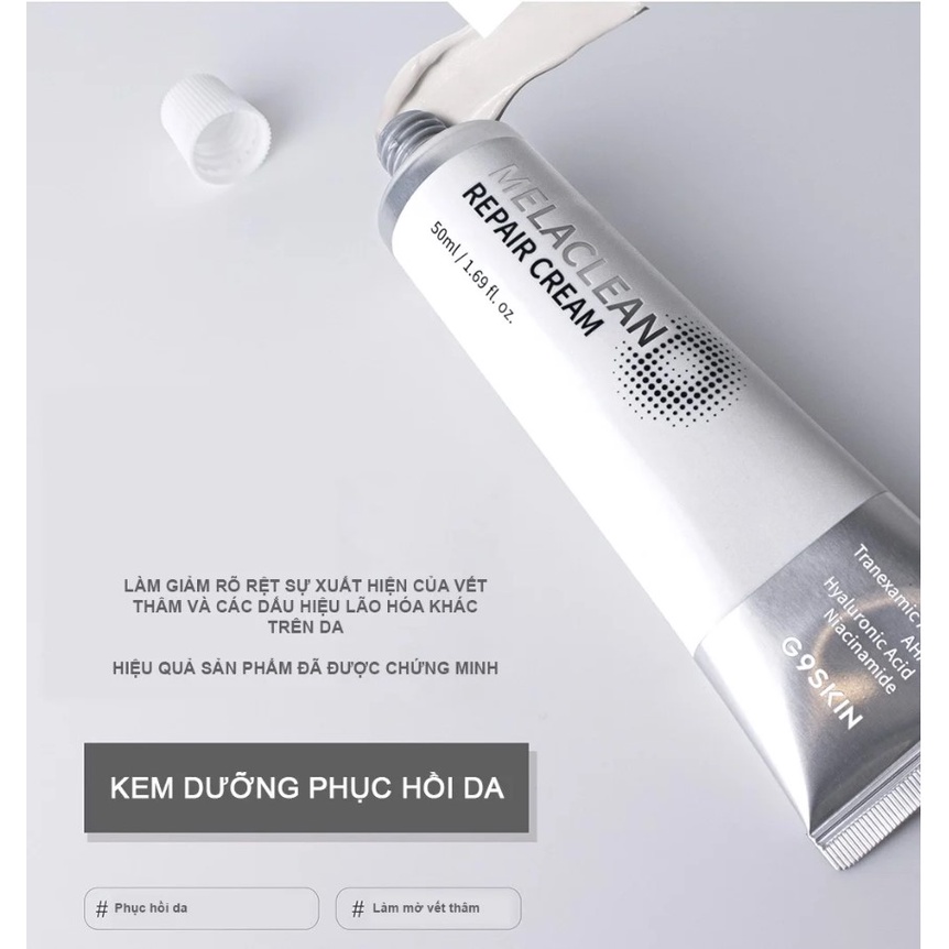 Kem Dưỡng Mờ Thâm Nám, Sáng Da G9Skin Melaclean Repair Cream 50ml