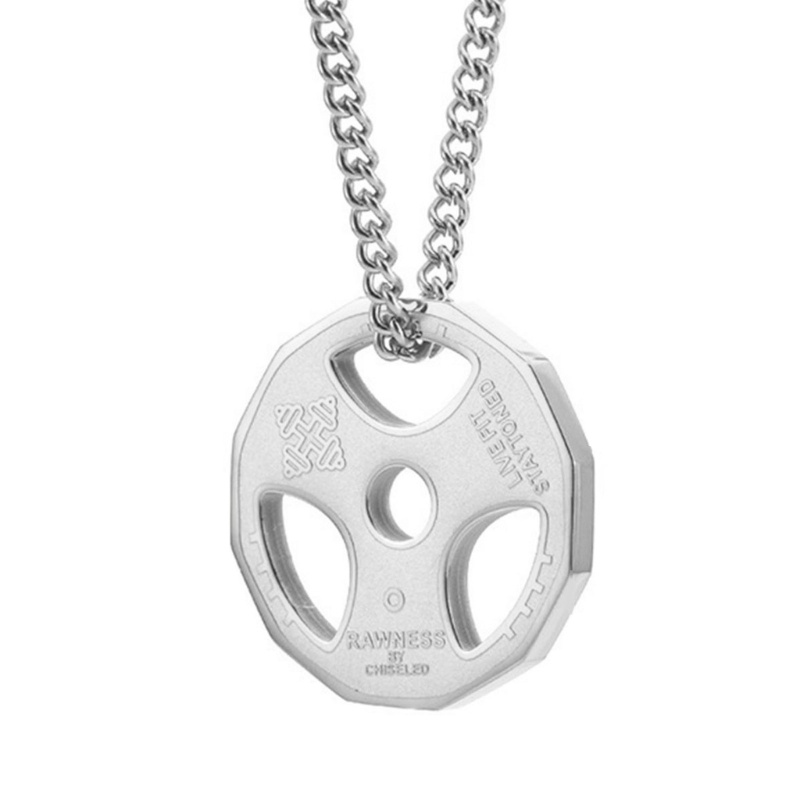 Vòng cổ Mặt Quả Tạ Bằng Thép Không Gỉ Dành Cho Nam