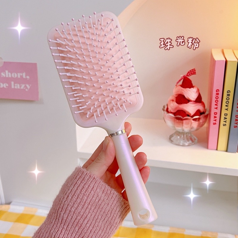 Lược chải tóc massage da đầu lược gỡ rối tóc màu hologram siêu đẹp cực tiện lợi sành điệu
