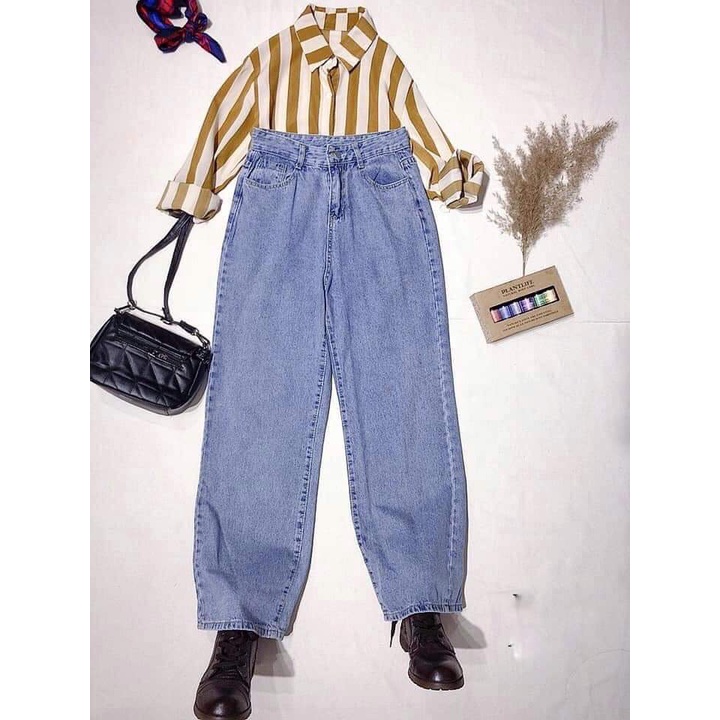 Bigsize  Quần Baggy Form Chuẩn Rộng - Lưng Cao Siêu Đẹp, Không Giãn