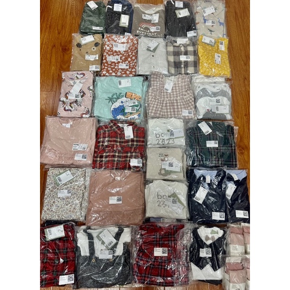 Váy hồng dài tay xinh xắn cho bé gái săn sale US sz từ 6-9m đến 18-24m