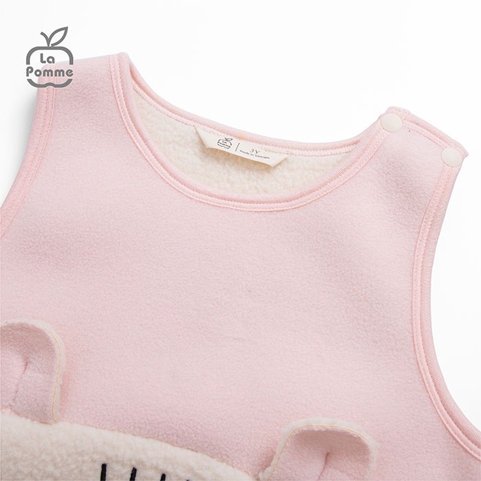 Áo Gile Fur La Pomme Baby Bear - Hồng