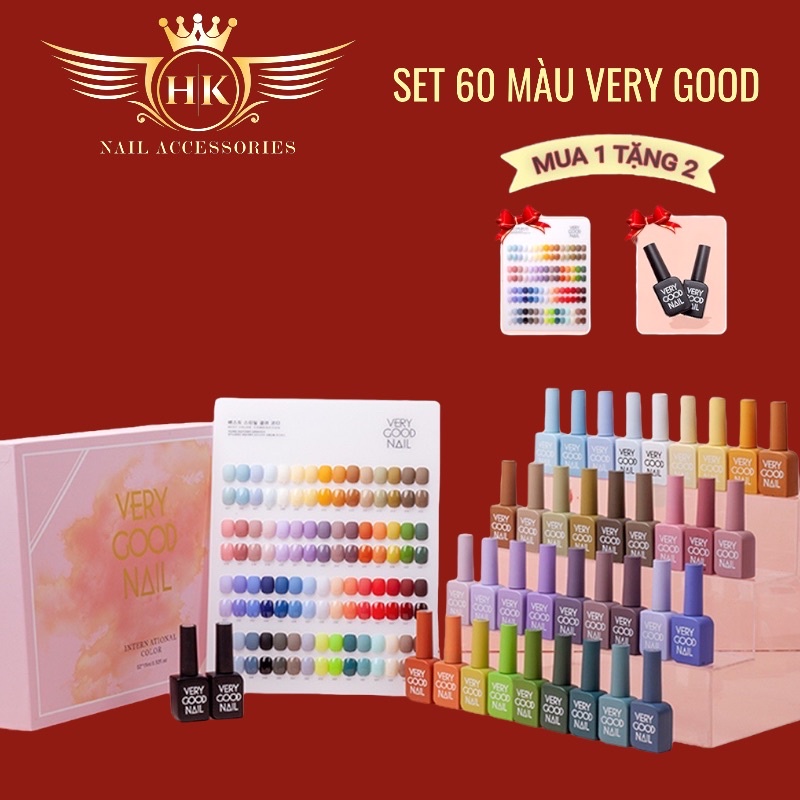 Set 60 màu sơn gel very good nail HK NAIL ACCESSORIES