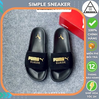 Dép Nữ Thời Trang Puma Chính Hãng 🔴FREESHIP🔴 Puma Leadcat Suede Pink Gold  - Dép Quai Ngang Nữ Siêu Xinh