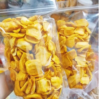 Mít thái sấy giòn, mít xuất khẩu túi zip 500g đồ ăn vặt Hà My