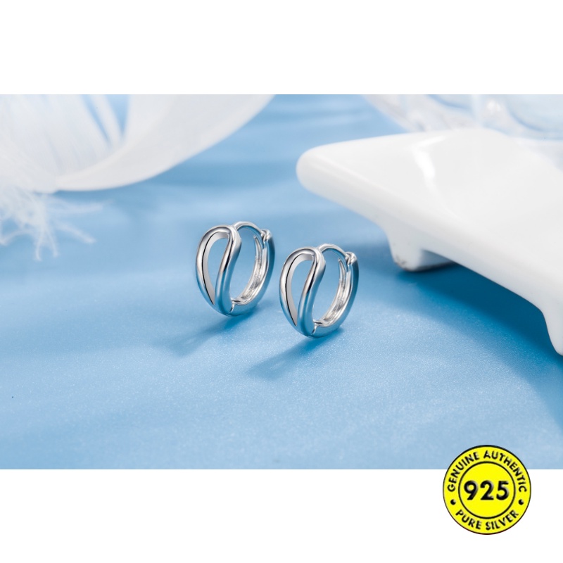 Khuyên Tai Dạng Kẹp Hình Giọt Nước Rỗng Đơn Giản Thời Trang Thu Đông U1435