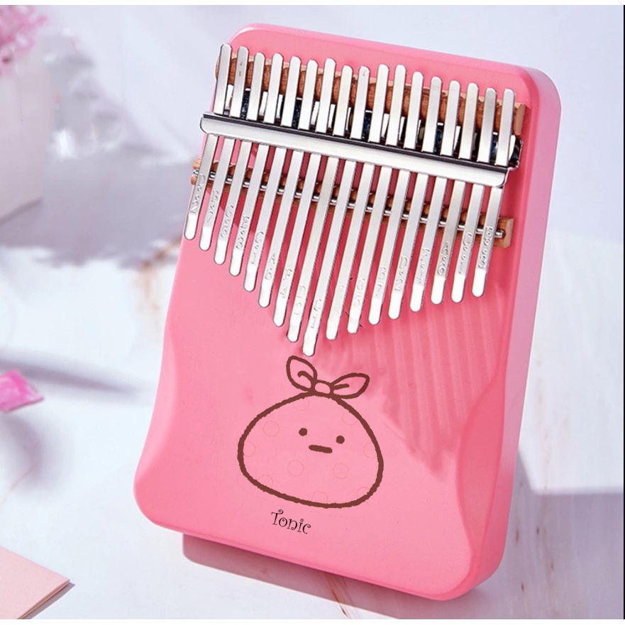 Đàn Kalimba Hồng Pastel Khắc Lazer Nhiều Mẫu Mới siêu cute- Tặng búa, sticker, hdsd, khăn lau, túi rút