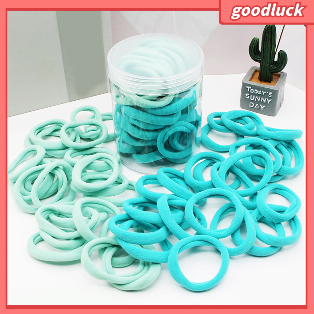 Chúc may mắn| Hộp 50 Dây Cột Tóc Đuôi Ngựa Màu Sắc Nhã Nhặn Dành Cho Nữ