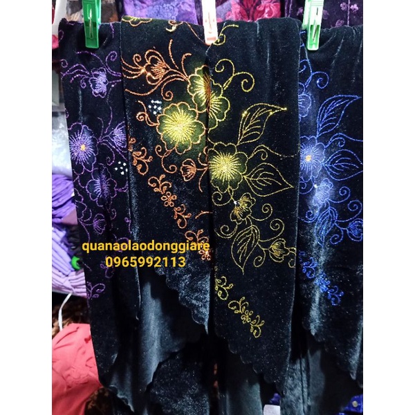 Khăn nhung đội đầu cho bà, khăn nhung tam giác bà già