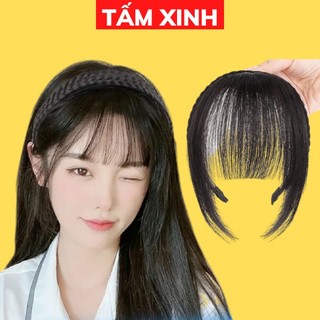 Bờm gắn mái thưa nữ đẹp làm từ tóc thật - bờm mái thật