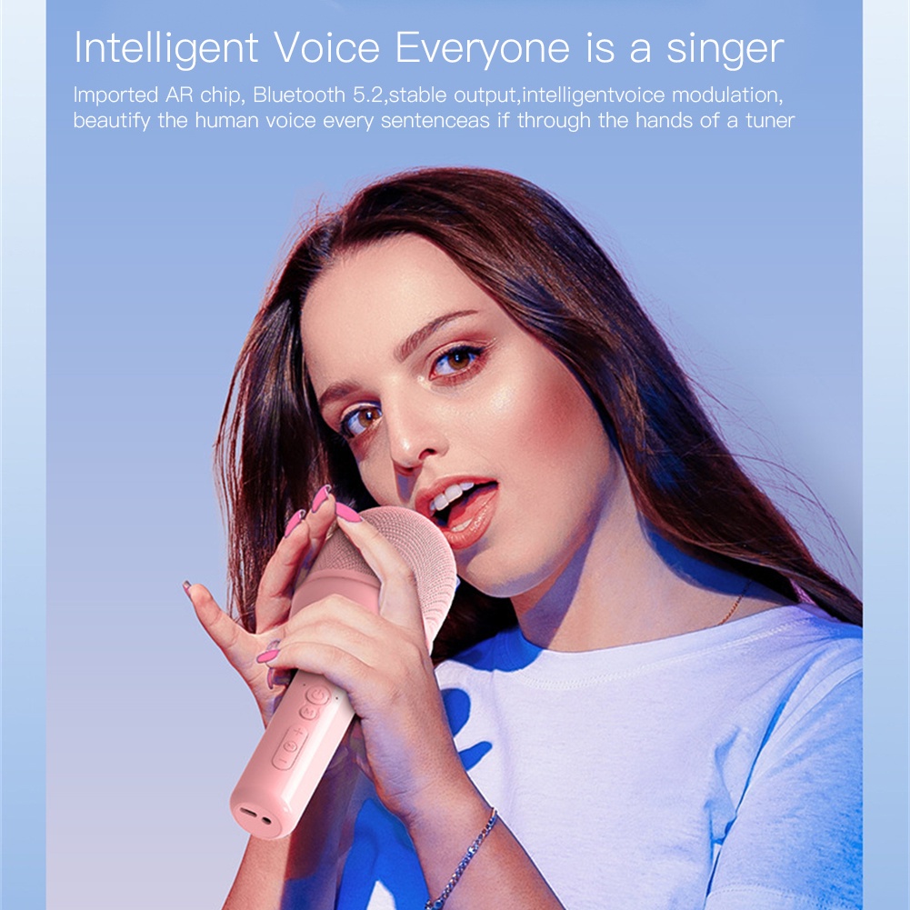 Aubess Micro Tích Hợp Âm Thanh Micro Karaoke Quốc Gia Không Dây Bluetooth Điện Thoại Di Động Tivi Gia Đình Hát Karaoke Trẻ Em