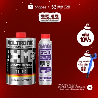 Combo Nhớt nhập khẩu Voltronic XM Granturismo 1L (XM BLACK ĐEN) và súc rửa động cơ cao cấp E20(60ml)