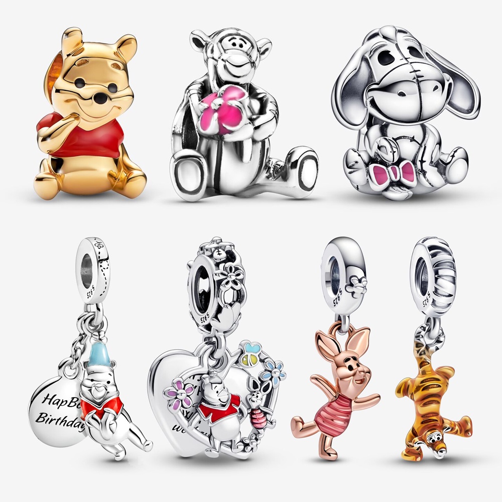 PANDORA Bộ Sưu Tập Trang Sức Mạ Bạc Dòng Disney Winnie the Pooh