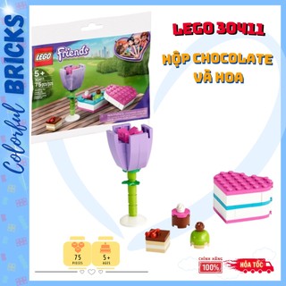 Lego 30411 - hộp chocolate và hoa - polybag - lego friends chính hãng