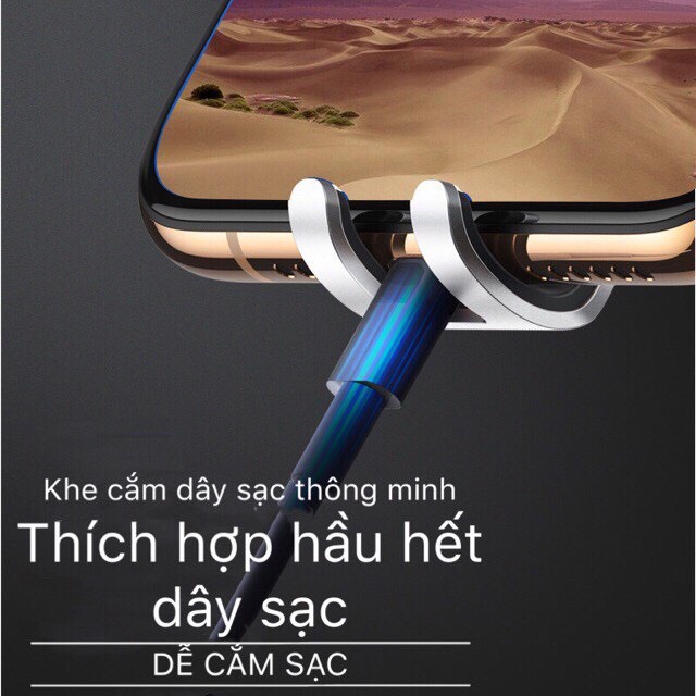 Giá đỡ điện thoại kim loại kẹp cửa gió điều hòa xe oto chắc chắn, thẩm mỹ xoay 360