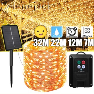 Dây Đèn Led Năng Lượng Mặt Trời 8 Chế Độ Có Nút Cảm Ứng Chống Nước Trang Trí Sân Vườn/Giáng Sinh