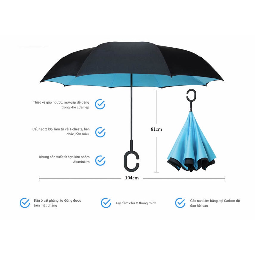 Ô Dù Thông Minh Gấp Ngược