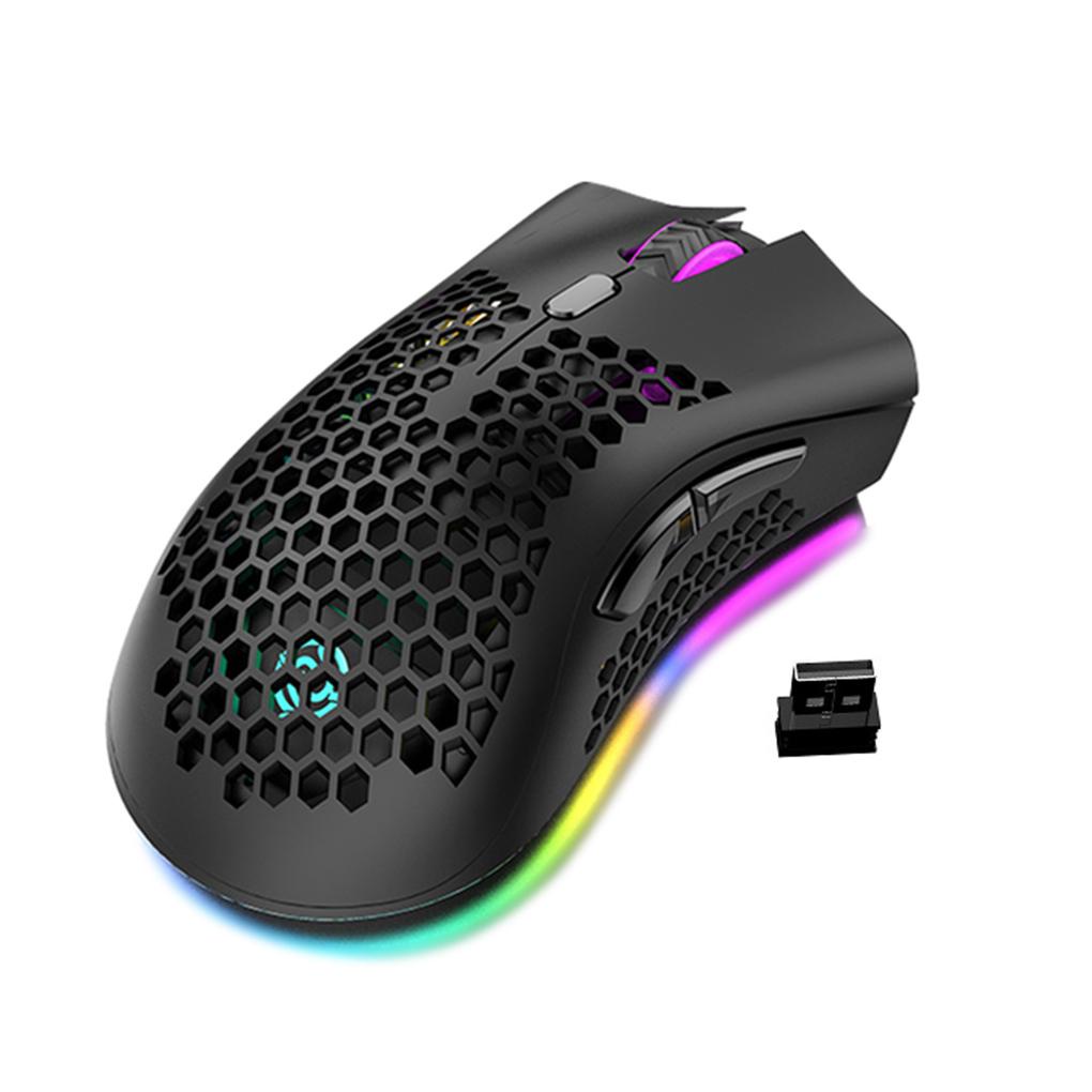Chuột Gaming Không Dây 2 4GHz 7 NúT, 1600Dpi, Có ĐèN NềN RGB