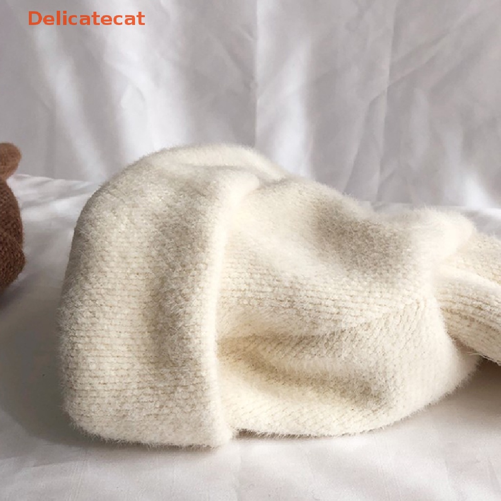 Mũ Len Dệt Kim Đính Tai Thỏ Thời Trang Thu Đông Cho Nữ